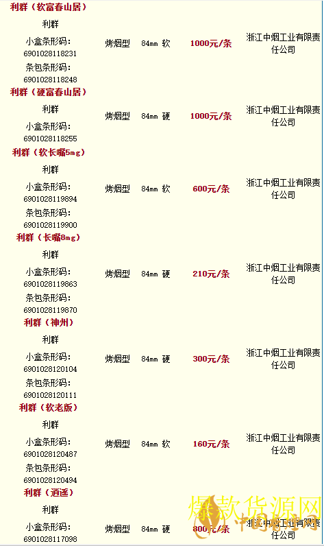 利群{喜庆,利群{软阳光,利群{休闲,利群{阳光)利群{软长嘴,利群