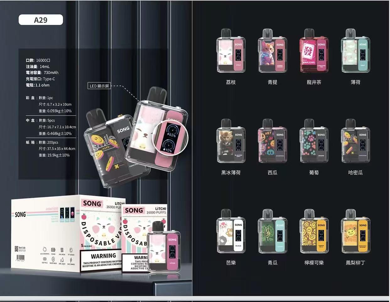 正品崧电子烟崧嘴(A36)电显(A29)崧盒(193c)厂家一手货源