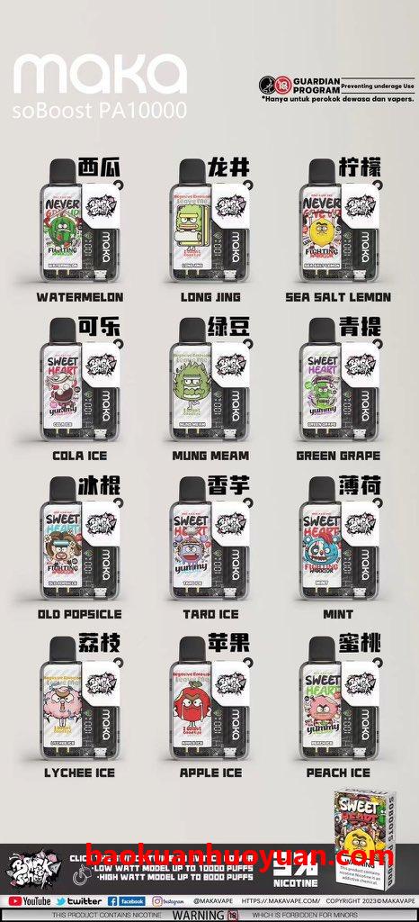 maka一次性电子烟售价是多少？